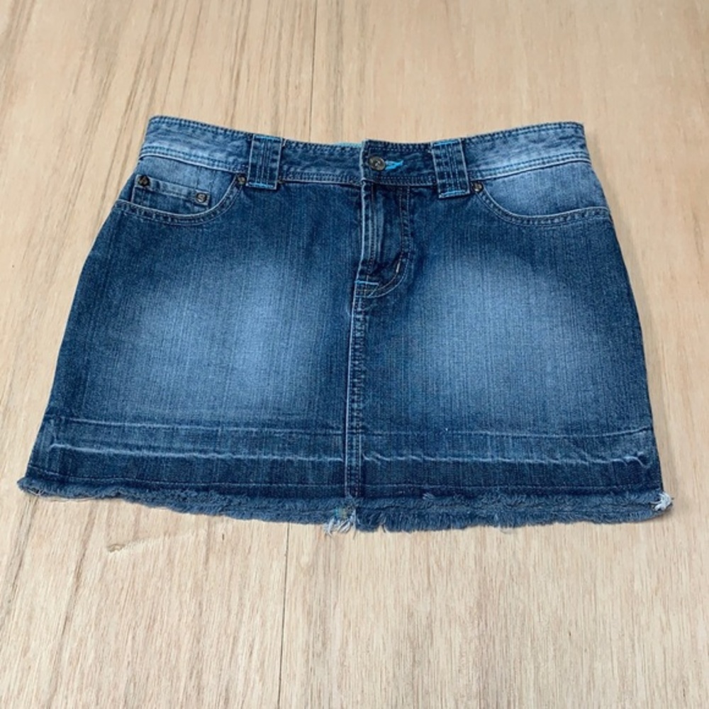 Trf denim jeans skirt women 6 blue